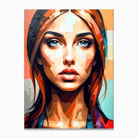 Girl With Blue Eyes Canvas Print