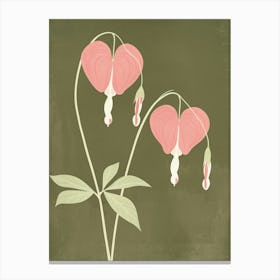 Pink & Green Bleeding Heart 3 Canvas Print
