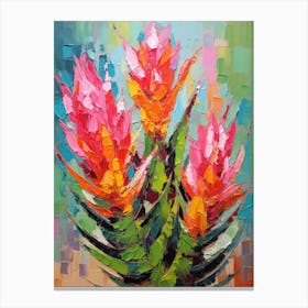 Cactus Painting Ferocactus 4 Canvas Print