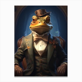 Frog In A Suit Canvas Print