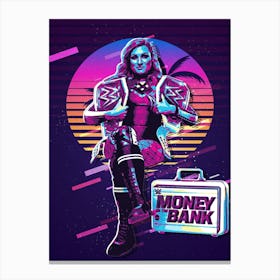 Becky Lynch 80s Retro Canvas Print