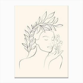 Minimal Blooming 02 Canvas Print