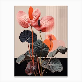 Surreal Florals Cyclamen 3 Flower Painting Canvas Print