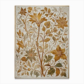 William Morris Inspired Floral Pattern no1 Canvas Print