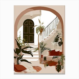 House Interior Illustration Canvas Print