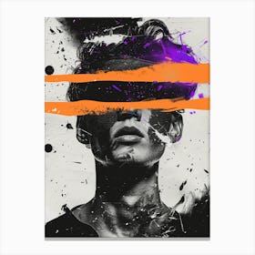 Faceless Male Orange and Purple 003 Canvas Print