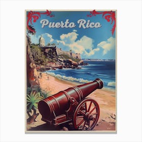 Puerto Rico Vintage Travel Poster Canvas Print