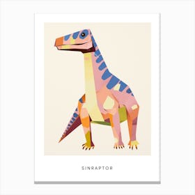 Nursery Dinosaur Art Sinraptor 2 Poster Canvas Print