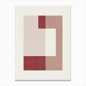 ABSTRACT MINIMALIST GEOMETRY - RED 1 Canvas Print