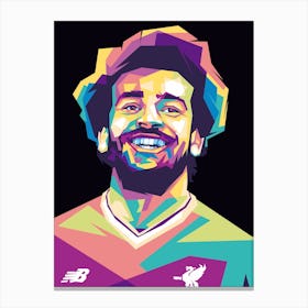 Popart Mohamed Salah Wpap Illustration Canvas Print