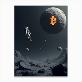 Bitcoin In Space 11 Canvas Print