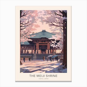 The Meiji Shrine Tokyo Japan Travel Poster Canvas Print