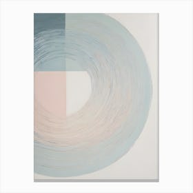 Dee - True Minimalist Calming Tranquil Pastel Colors of Pink, Grey And Neutral Tones Abstract Painting for a Peaceful New Home or Room Decor Circles Clean Lines Boho Chic Pale Retro Luxe Famous Peace Serenity Canvas Print