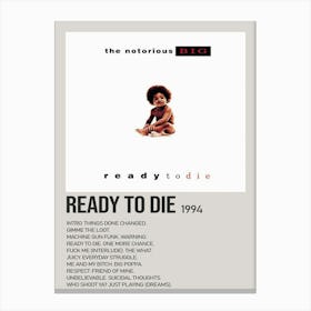 Ready To Die 1994 Poster Canvas Print