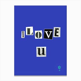 I Love U Canvas Print