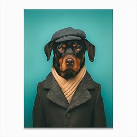 A Rottweiller Dog 4 Canvas Print