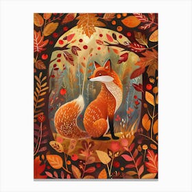 Solitary Fox In The Autumn 17 Canvas Print