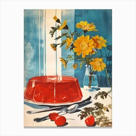 Red Jelly Vintage Cookbook Inspired 3 Canvas Print