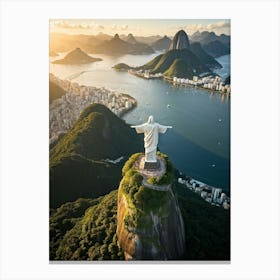 Christ Statue In Rio Canvas Print