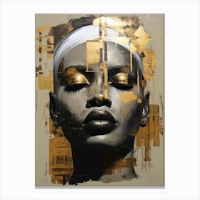 Gold And Black 8 Canvas Print