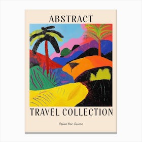 Abstract Travel Collection Poster Papua New Guinea 1 Canvas Print