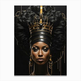 African Woman With Crown Canvas Print