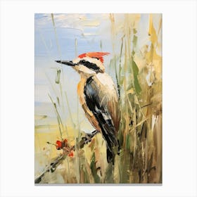 Bird Painting Woodpecker 3 Canvas Print