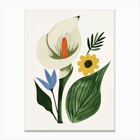 Painted Florals Calla Lily 1 Canvas Print