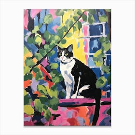 Painting Of A Cat In Verona Italy 3 Canvas Print