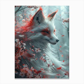 Beautiful Fantasy White Fox 5 Canvas Print