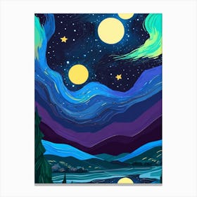 Starry Night Sky 28 Canvas Print