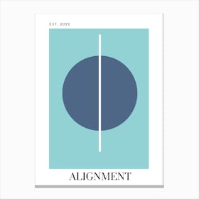 11 Alignment - Blue Canvas Print