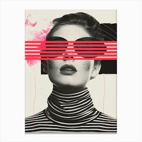 Faceless With Pink And Red Canvas Print