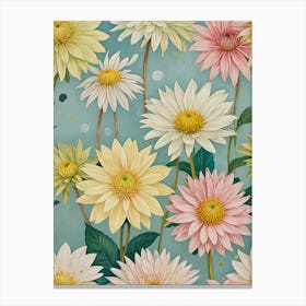 Spring Flower Pattern Canvas Print