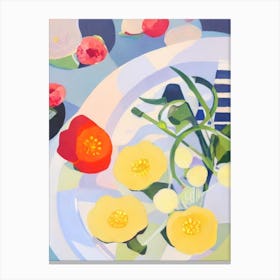 Lotus Root 2 Tablescape vegetable Canvas Print