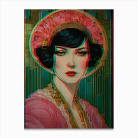 Deco Lady Canvas Print