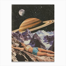 Saturn Collage Canvas Print