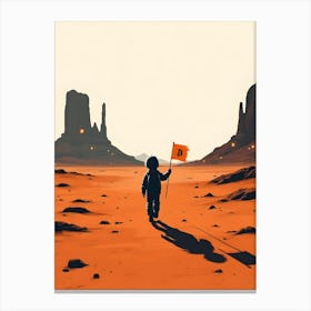 Bitcoin Boy on Mars Canvas Print