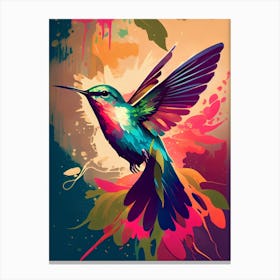 Colorful Hummingbird Canvas Print