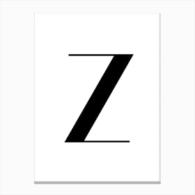 Letter Z.Classy expressive letter. Canvas Print