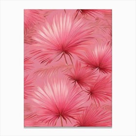 Pink Mexican Fan Palm Fronds Art Print Canvas Print