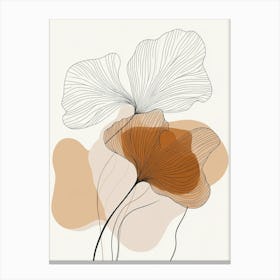 Abstract Ginkgo Leaves Canvas Print