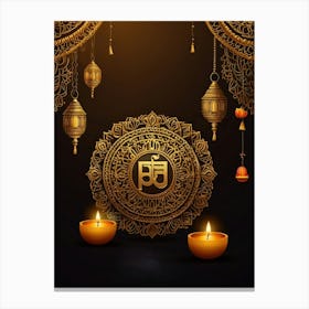 Hindu Festival Background Canvas Print