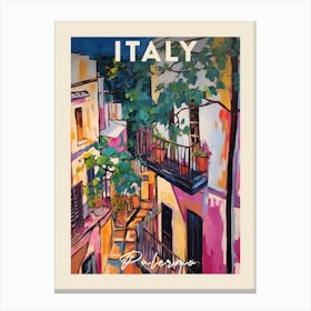 Palermo Italy 3 Fauvist Painting Travel Poster Canvas Print