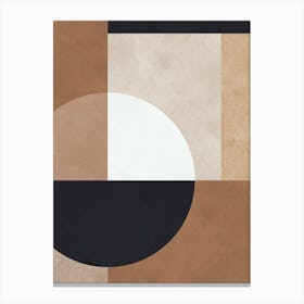 Geometric harmony in brown 8 Canvas Print