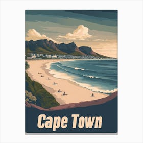 Aihrgdesign A Retro Travel Poster For Cape Town Featuring The Fa40e17f C0fc 4046 B7a1 3dfc087a8b34 1 Canvas Print