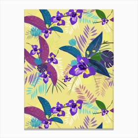 Purple Iris Flower Canvas Print