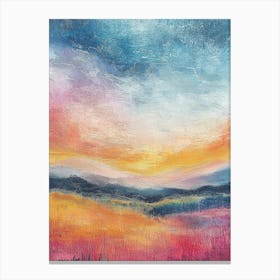 Sunset In The Meadow Canvas Print