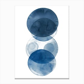 Blue Circles 12 Canvas Print