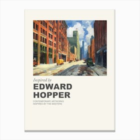 Museum Poster Inspired By Edward Hopper 6 Canvas Print